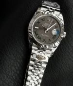 WKD Factory Rolex Datejust 41mm 3235 Movement Romans Markers Grey Face Watch